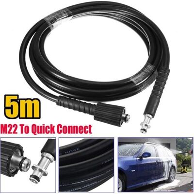 5M Tuyau Nettoyeur Haute Pression Flexible Pr Karcher K 9mm M22 Mâle Adaptateur - Publicité 5M Tuyau Nettoyeur Haute Pression Flexible Pr Karcher K 9mm M22 Mâle Adaptateur - Publicité