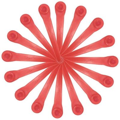 Lames de rechange pour coupe-bordure - MICH - Lot de 100 - Plastique - Compatibles Gardena - 70 mm - Trou 55 mm - Publicité Lames de rechange pour coupe-bordure - MICH - Lot de 100 - Plastique - Compatibles Gardena - 70 mm - Trou 55 mm - Publicité