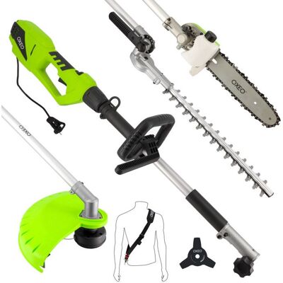OXEO Outil Multifonction électrique 900W -Taille haie - Élagueuse - Débroussailleuse Coupe-bordure - Rallonge 50cm - 2 têtes de coupe Vert - Publicité OXEO Outil Multifonction électrique 900W -Taille haie - Élagueuse - Débroussailleuse Coupe-bordure - Rallonge 50cm - 2 têtes de coupe Vert - Publicité