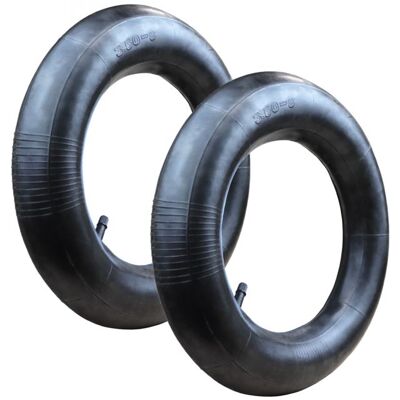 Lot de 2 chambres à air valve droite pour brouette diable chariot tondeuse ou autre - 3.50 - 8 - Linxor Noir - Publicité Lot de 2 chambres à air valve droite pour brouette diable chariot tondeuse ou autre - 3.50 - 8 - Linxor Noir - Publicité