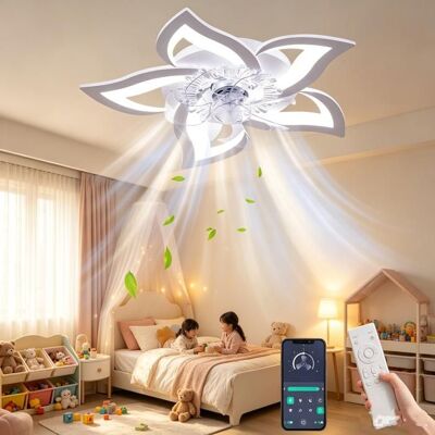 UVERBON Ventilateur Plafonnier LED télécommande 6 Vitesse Fan 3 couleurs minuterie 69CM/50W Silencieux Ventilateur de plafond blanc Blanc - Publicité UVERBON Ventilateur Plafonnier LED télécommande 6 Vitesse Fan 3 couleurs minuterie 69CM/50W Silencieux Ventilateur de plafond blanc Blanc - Publicité