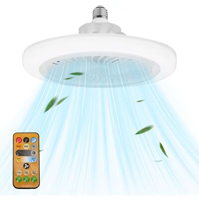 UVERBON Ventilateur-Plafonnier 26cm 3 Lumières & 3 Vitesses Silencieux Éco-Minuteur - Énergétique Télécommande - Intensité variable Blanc - Publicité UVERBON Ventilateur-Plafonnier 26cm 3 Lumières & 3 Vitesses Silencieux Éco-Minuteur - Énergétique Télécommande - Intensité variable Blanc - Publicité