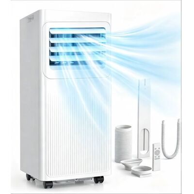 SANS MARQUE Climatiseur mobile 4 en 1 9000 BTU adapté aux pièces de 450 pieds carrés Blanc - Publicité SANS MARQUE Climatiseur mobile 4 en 1 9000 BTU adapté aux pièces de 450 pieds carrés Blanc - Publicité