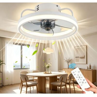 UVERBON Ventilateur de plafond avec télécommande - 6 vitesses - 3 couleur - Minuterie - Ventilateur plafond LED Silencieux-33 cm55 Wblanc Blanc - Publicité UVERBON Ventilateur de plafond avec télécommande - 6 vitesses - 3 couleur - Minuterie - Ventilateur plafond LED Silencieux-33 cm55 Wblanc Blanc - Publicité