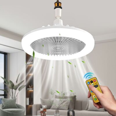 UVERBON Ventilateur de plafond LED silencieux avec télécommande - 3 vitesses - 3 couleurs dintensité - Ventilateur lumière aromatique 25cm Blanc - Publicité UVERBON Ventilateur de plafond LED silencieux avec télécommande - 3 vitesses - 3 couleurs dintensité - Ventilateur lumière aromatique 25cm Blanc - Publicité