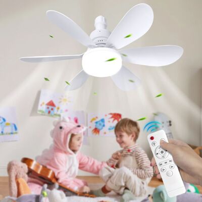 UVERBON Ventilateur de plafond LED - 3 vitesses - 3 couleurs Intensité variable - Minuteur - Silencieux - Télécommande-Plafonnier 30W/42cm Blanc - Publicité UVERBON Ventilateur de plafond LED - 3 vitesses - 3 couleurs Intensité variable - Minuteur - Silencieux - Télécommande-Plafonnier 30W/42cm Blanc - Publicité