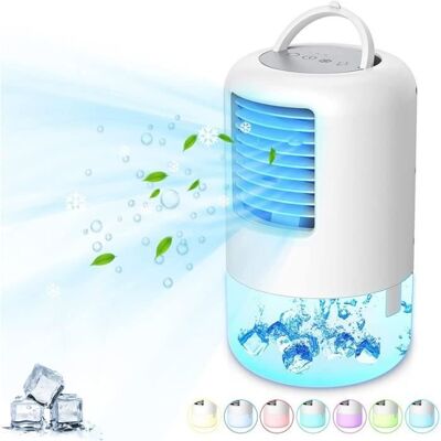 Climatiseur Portable - Silencieux - 4 en 1 - 120° Oscillation - 3 Vitesses de Ventilateur Blanc - Publicité Climatiseur Portable - Silencieux - 4 en 1 - 120° Oscillation - 3 Vitesses de Ventilateur Blanc - Publicité