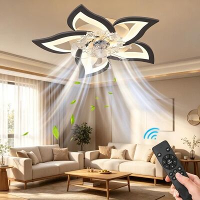 UVERBON Ventilateur de plafond LED 69CM - 6 vitesses - 3 couleurs Intensité variable - Minuterie - Silencieux - contrôle app - télécommande Noir - Publicité UVERBON Ventilateur de plafond LED 69CM - 6 vitesses - 3 couleurs Intensité variable - Minuterie - Silencieux - contrôle app - télécommande Noir - Publicité