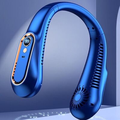 Mini ventilateur - NOBRAND - Portable - Silencieux - 5 vitesses - Chargement USB Bleu - Publicité Mini ventilateur - NOBRAND - Portable - Silencieux - 5 vitesses - Chargement USB Bleu - Publicité