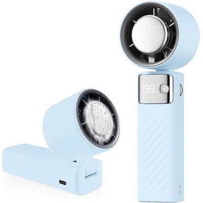 NOBRAND Ventilateur portable. Mini ventilateur rechargeable 4000 mAh. Ventilateur turbine compact et silencieux. (1-199 Bleu) Bleu - Publicité NOBRAND Ventilateur portable. Mini ventilateur rechargeable 4000 mAh. Ventilateur turbine compact et silencieux. (1-199 Bleu) Bleu - Publicité