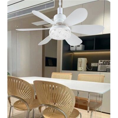 NOBRAND Lampe de ventilateur à six pales 40W 52 cm pales blanches couvercle blanc laiteux avec support de lampe-Olive Blanc - Publicité NOBRAND Lampe de ventilateur à six pales 40W 52 cm pales blanches couvercle blanc laiteux avec support de lampe-Olive Blanc - Publicité