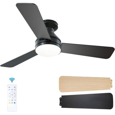 NOBRAND Ventilateur de plafond Passky 42 silencieux avec lumière LED télécommande moteur DC réversible 3 couleurs 6 vitesses minuterie - Publicité NOBRAND Ventilateur de plafond Passky 42 silencieux avec lumière LED télécommande moteur DC réversible 3 couleurs 6 vitesses minuterie - Publicité
