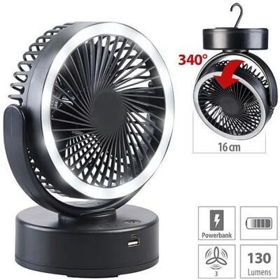 Sichler Haushaltsgeräte Ventilateur Mobile Rechargeable Avec Lampe Intégrée - Batterie rechargeable - Lampe intégrée - Portable - Fan - Publicité Sichler Haushaltsgeräte Ventilateur Mobile Rechargeable Avec Lampe Intégrée - Batterie rechargeable - Lampe intégrée - Portable - Fan - Publicité
