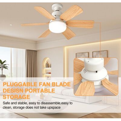 UVERBON Ventilateur de plafond avec éclairage 40W trois vitesses de ventilation et trois températures de couleur Blanc - Publicité UVERBON Ventilateur de plafond avec éclairage 40W trois vitesses de ventilation et trois températures de couleur Blanc - Publicité
