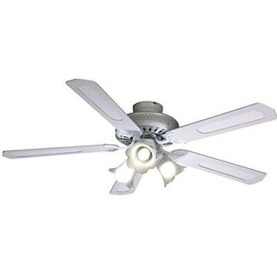 Ventilateur de plafond - FARELEK - Baleares - 132 cm - Blanc Blanc - Publicité Ventilateur de plafond - FARELEK - Baleares - 132 cm - Blanc Blanc - Publicité