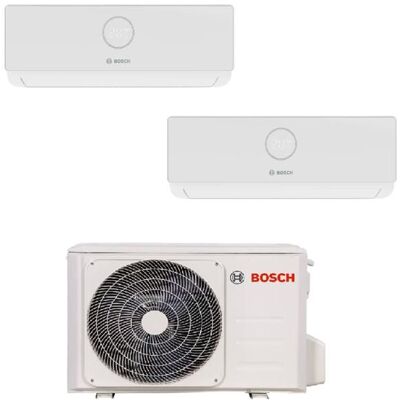 Climatisation bi split unité extérieure BOSCH 5300W + 2 unités BOSCH 2600w réversible R32 Blanc - Publicité Climatisation bi split unité extérieure BOSCH 5300W + 2 unités BOSCH 2600w réversible R32 Blanc - Publicité