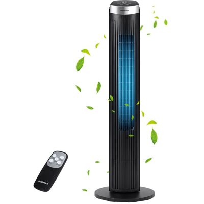 Aigostar Ventilateur Colonne SilencieuxSans Pales Sécurisé 3 Vitesses 3 Modes Minuterie 12H Télécommande & Écran Tactile Noir - Publicité Aigostar Ventilateur Colonne SilencieuxSans Pales Sécurisé 3 Vitesses 3 Modes Minuterie 12H Télécommande & Écran Tactile Noir - Publicité