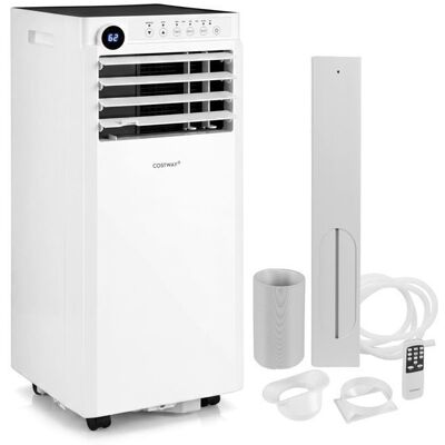 Climatiseur Mobile 7000 BTU 2kW Wifi 4 en 1 R290 COSTWAY-RefroidissementDéshumidificateurVentilateurMode Nuit-Kit Fenêtre-325㎡ Blanc - Publicité Climatiseur Mobile 7000 BTU 2kW Wifi 4 en 1 R290 COSTWAY-RefroidissementDéshumidificateurVentilateurMode Nuit-Kit Fenêtre-325㎡ Blanc - Publicité