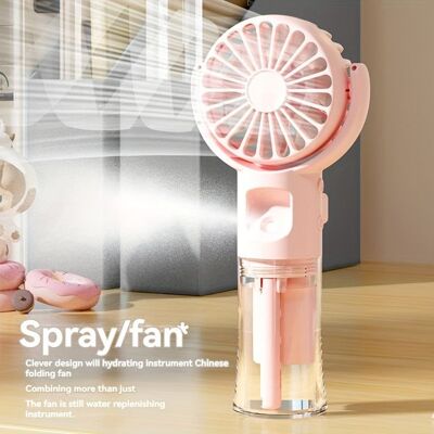 Ventilateur portable et brumisateur - NOBRAND - 800mAh - USB rechargeable - Plastique - Rose Rose - Publicité Ventilateur portable et brumisateur - NOBRAND - 800mAh - USB rechargeable - Plastique - Rose Rose - Publicité