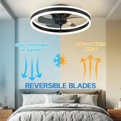 UVERBON Ventilateurs de Plafond - 6 vitesses Fan Silencieux et LED lumière réglable - App/Télécommande - Minuterie - 5 pales feuilles Blanc - Publicité UVERBON Ventilateurs de Plafond - 6 vitesses Fan Silencieux et LED lumière réglable - App/Télécommande - Minuterie - 5 pales feuilles Blanc - Publicité