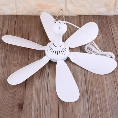NOBRAND Ventilateur de plafond à 6 feuilles USB 62 pour activités de plein air pique-nique camping barbecue Blanc - Publicité NOBRAND Ventilateur de plafond à 6 feuilles USB 62 pour activités de plein air pique-nique camping barbecue Blanc - Publicité