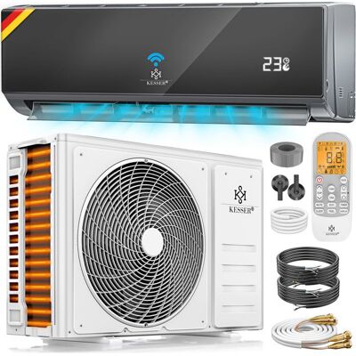KESSER® Climatiseur fixed Quick Connect Mono Split système Kit 9000 BTU/h + WiFi APP LCD Refroidissement et Chauffage Anthracite - Publicité KESSER® Climatiseur fixed Quick Connect Mono Split système Kit 9000 BTU/h + WiFi APP LCD Refroidissement et Chauffage Anthracite - Publicité