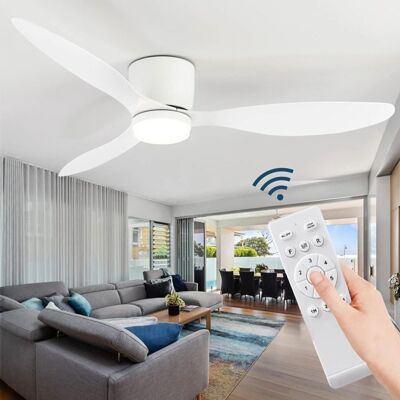 UVERBON Ventilateur de Plafond avec Lumière Silencieux 107cm 3 Couleurs LED Mémoire 6 Vitesses Ventilateur Plafond pour Chambre et Salon Blanc - Publicité UVERBON Ventilateur de Plafond avec Lumière Silencieux 107cm 3 Couleurs LED Mémoire 6 Vitesses Ventilateur Plafond pour Chambre et Salon Blanc - Publicité