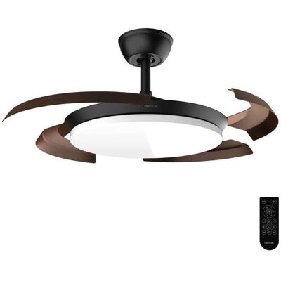Cecotec Ventilateur de Plafond avec Lumière LED à Pales Rétractables EnergySilence Aero 4500 Puzzle Invisible Black&DarkWood. Noir - Publicité Cecotec Ventilateur de Plafond avec Lumière LED à Pales Rétractables EnergySilence Aero 4500 Puzzle Invisible Black&DarkWood. Noir - Publicité