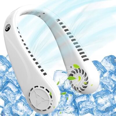 NOBRAND Ventilateur de Cou Silencieux - BOOLING - 5 Vitesses - 78 Sorties dAir - Blanc Blanc - Publicité NOBRAND Ventilateur de Cou Silencieux - BOOLING - 5 Vitesses - 78 Sorties dAir - Blanc Blanc - Publicité