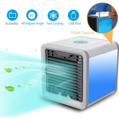 Mini Ventilateur de Climatiseur Portable - Marque - Modèle - Compact et Puissant - Faible Consommation - Blanc Blanc - Publicité Mini Ventilateur de Climatiseur Portable - Marque - Modèle - Compact et Puissant - Faible Consommation - Blanc Blanc - Publicité