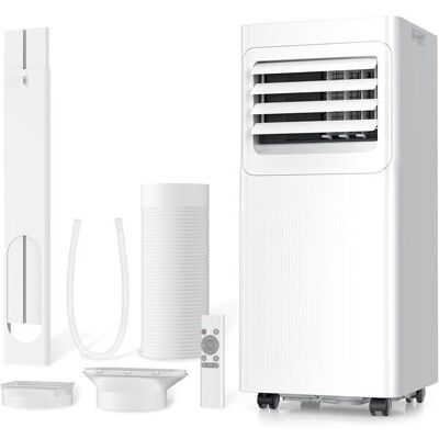 SANS MARQUE Climatiseur mobile 4-en-1 de 9000 BTU/h avec fonctions refroidissement déshumidification ventilation et mode sommeil Blanc - Publicité SANS MARQUE Climatiseur mobile 4-en-1 de 9000 BTU/h avec fonctions refroidissement déshumidification ventilation et mode sommeil Blanc - Publicité