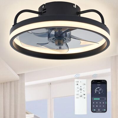 UVERBON Ventilateur de Plafond 33 cm Ventilateur Plafond avec Lumiere Silencieux intensité variable 6 vitesses pour toutes les saisons Noir - Publicité UVERBON Ventilateur de Plafond 33 cm Ventilateur Plafond avec Lumiere Silencieux intensité variable 6 vitesses pour toutes les saisons Noir - Publicité