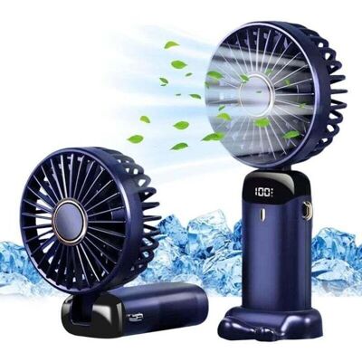 NOBRAND Ventilateur turbo portable 100 vitesses pliable convient à une utilisation intérieure et extérieure - bleu foncé Bleu - Publicité NOBRAND Ventilateur turbo portable 100 vitesses pliable convient à une utilisation intérieure et extérieure - bleu foncé Bleu - Publicité