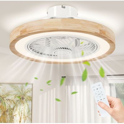 NOBRAND Ventilateur de plafond réversible avec lumière et télécommande 6 vitesses minuterie luminosité réglable bois naturel - Publicité NOBRAND Ventilateur de plafond réversible avec lumière et télécommande 6 vitesses minuterie luminosité réglable bois naturel - Publicité