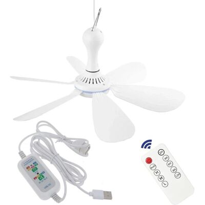 NOBRAND Ventilateur de Plafond Silencieux avec Télécommande Synchronisation 4 Vitesses pour Camping Lit Dortoir Tente 6 Feuilles,3.8m Blanc - Publicité NOBRAND Ventilateur de Plafond Silencieux avec Télécommande Synchronisation 4 Vitesses pour Camping Lit Dortoir Tente 6 Feuilles,3.8m Blanc - Publicité
