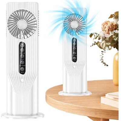 FOCLATUNER Ventilateur Climatiseur portable avec brumisation et 6 vitesses pour refroidissement efficace bureau chambre Ventilateur(Blanc) Blanc - Publicité FOCLATUNER Ventilateur Climatiseur portable avec brumisation et 6 vitesses pour refroidissement efficace bureau chambre Ventilateur(Blanc) Blanc - Publicité