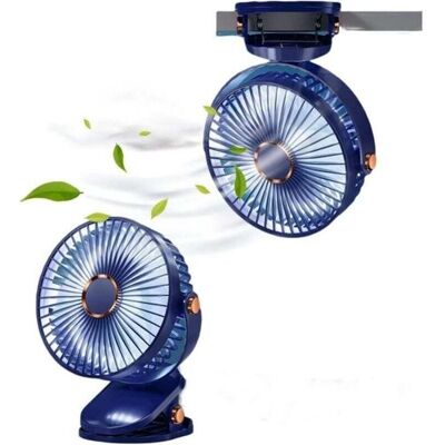 NOBRAND Mini ventilateur portable à pince. Petit ventilateur de bureau USB rechargeable à trois vitesses - bleu. Publicité NOBRAND Mini ventilateur portable à pince. Petit ventilateur de bureau USB rechargeable à trois vitesses - bleu. Publicité