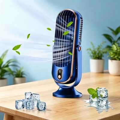 NOBRAND Refroidisseur dair Mini Ventilateur 4000mAh 5 Vitesses Avec Écran LED Recharge USB Silencieux Pour Bureau Chambre Camping - Publicité NOBRAND Refroidisseur dair Mini Ventilateur 4000mAh 5 Vitesses Avec Écran LED Recharge USB Silencieux Pour Bureau Chambre Camping - Publicité