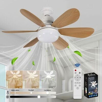 NOBRAND Ventilateur Silencieux Plafond 40W Lampe Ventilateur Plafond avec Douille E27 6 Pales 3 Vitesses Silencieux pour SalonChambre - Publicité NOBRAND Ventilateur Silencieux Plafond 40W Lampe Ventilateur Plafond avec Douille E27 6 Pales 3 Vitesses Silencieux pour SalonChambre - Publicité