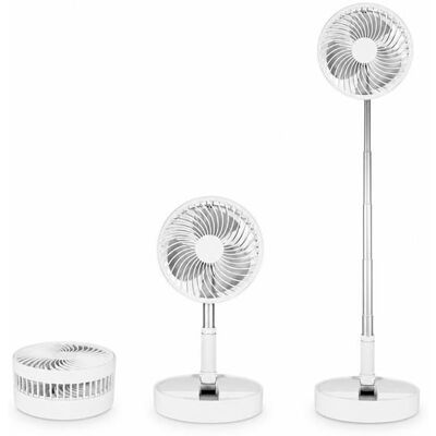 SANS MARQUE Ventilateur Portable Pliable Rechargeable USB-C 8000 mAh – Ventilateur de Table Oscillant Silencieux avec Hauteur Réglable Blanc - Publicité SANS MARQUE Ventilateur Portable Pliable Rechargeable USB-C 8000 mAh – Ventilateur de Table Oscillant Silencieux avec Hauteur Réglable Blanc - Publicité