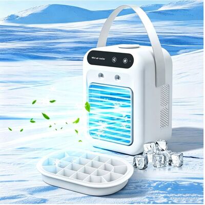 Generic Climatiseur Ventilateur 800ML Climatiseur Portable 2 modes de pulvérisation 3 Vitesses Minuterie 8 H Lumières LED - Publicité Generic Climatiseur Ventilateur 800ML Climatiseur Portable 2 modes de pulvérisation 3 Vitesses Minuterie 8 H Lumières LED - Publicité