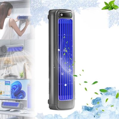 HANDEIU Climatiseur Portable Mini Refroidisseur dair à 3 Vitesses Ventilateur De Refroidissement Silencieux (Gris) - Publicité HANDEIU Climatiseur Portable Mini Refroidisseur dair à 3 Vitesses Ventilateur De Refroidissement Silencieux (Gris) - Publicité