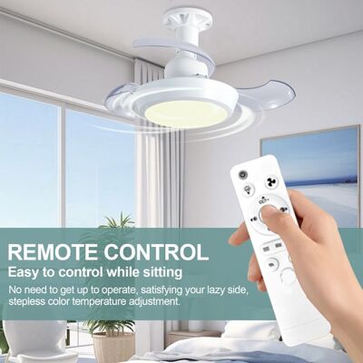 UVERBON Ventilateur Plafond avec Lumiere - 3 vitesses Fan Silencieux et LED lumière réglable - télécommande - pour Cuisine Chambre Salon Blanc - Publicité UVERBON Ventilateur Plafond avec Lumiere - 3 vitesses Fan Silencieux et LED lumière réglable - télécommande - pour Cuisine Chambre Salon Blanc - Publicité