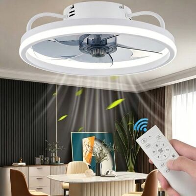 UVERBON Ventilateur de Plafond LED 55 W avec Éclairage Application et Télécommande 6 Vitesses Intensité Variable Silencieux 33 cm Blanc - Publicité UVERBON Ventilateur de Plafond LED 55 W avec Éclairage Application et Télécommande 6 Vitesses Intensité Variable Silencieux 33 cm Blanc - Publicité