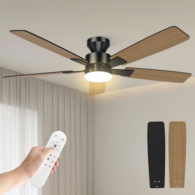 NOBRAND Ventilateur de plafond Airwit 132 cm silencieux 6 vitesses télécommande LED dimmable moteur DC réversible salon/chambre - Publicité NOBRAND Ventilateur de plafond Airwit 132 cm silencieux 6 vitesses télécommande LED dimmable moteur DC réversible salon/chambre - Publicité