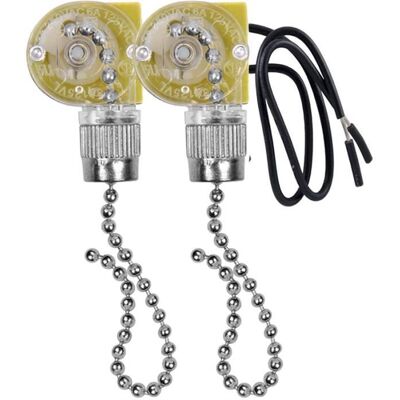 SODIAL Zing Ear ZE-109 Interrupteur de LumièRe à Deux Fils avec Cordons de Traction pour Ventilateurs de Plafonnier Lampes 2Pcs Argent - Publicité SODIAL Zing Ear ZE-109 Interrupteur de LumièRe à Deux Fils avec Cordons de Traction pour Ventilateurs de Plafonnier Lampes 2Pcs Argent - Publicité