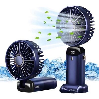 NOBRAND Ventilateur portable rechargeable USB à cinq vitesses. Mini ventilateur. Ventilateur de bureau pliable avec écran - bleu foncé. Bleu - Publicité NOBRAND Ventilateur portable rechargeable USB à cinq vitesses. Mini ventilateur. Ventilateur de bureau pliable avec écran - bleu foncé. Bleu - Publicité