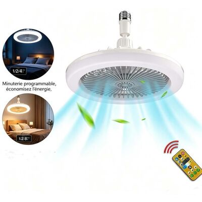 UVERBON Ventilateur de plafond LED 30W – 25cm ultra-silencieux 3 vitesses 3 couleurs – Pour chambre bureau petit salon Blanc - Publicité UVERBON Ventilateur de plafond LED 30W – 25cm ultra-silencieux 3 vitesses 3 couleurs – Pour chambre bureau petit salon Blanc - Publicité