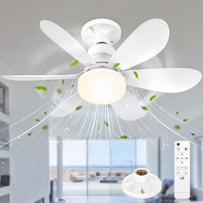 NOBRAND Ventilateur de plafond avec lumiere et Telecommande40W E27 avec ventilateur manuelPatch de refroidissement Blanc - Publicité NOBRAND Ventilateur de plafond avec lumiere et Telecommande40W E27 avec ventilateur manuelPatch de refroidissement Blanc - Publicité