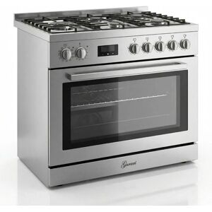 Gurari GCH E 818 X — Cuisinière mixte gaz/électrique 90 cm inox four électrique 126 L 5 foyers Gris - Publicité Gurari GCH E 818 X — Cuisinière mixte gaz/électrique 90 cm inox four électrique 126 L 5 foyers Gris - Publicité